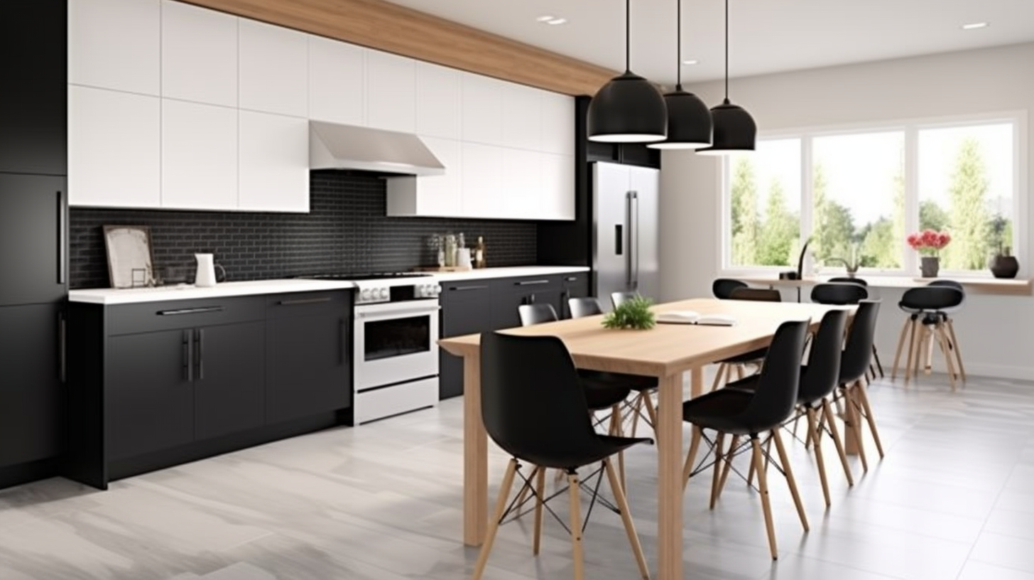 Color Trends black and white kitchen