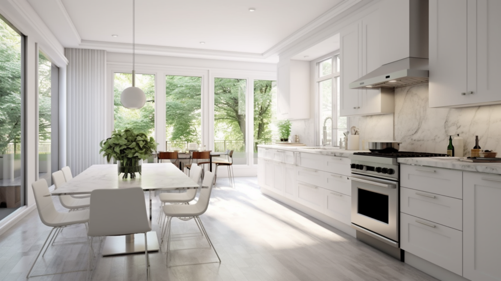 Classic white shaker kitchen repainted 