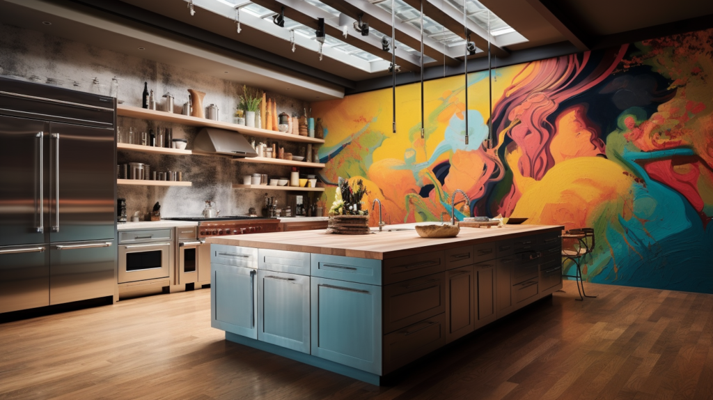 Funky Painted Kitchen