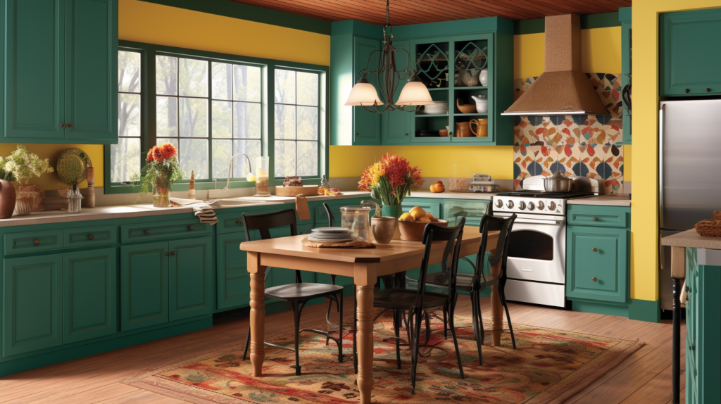 green hand painted kitchen traditonal shaker style