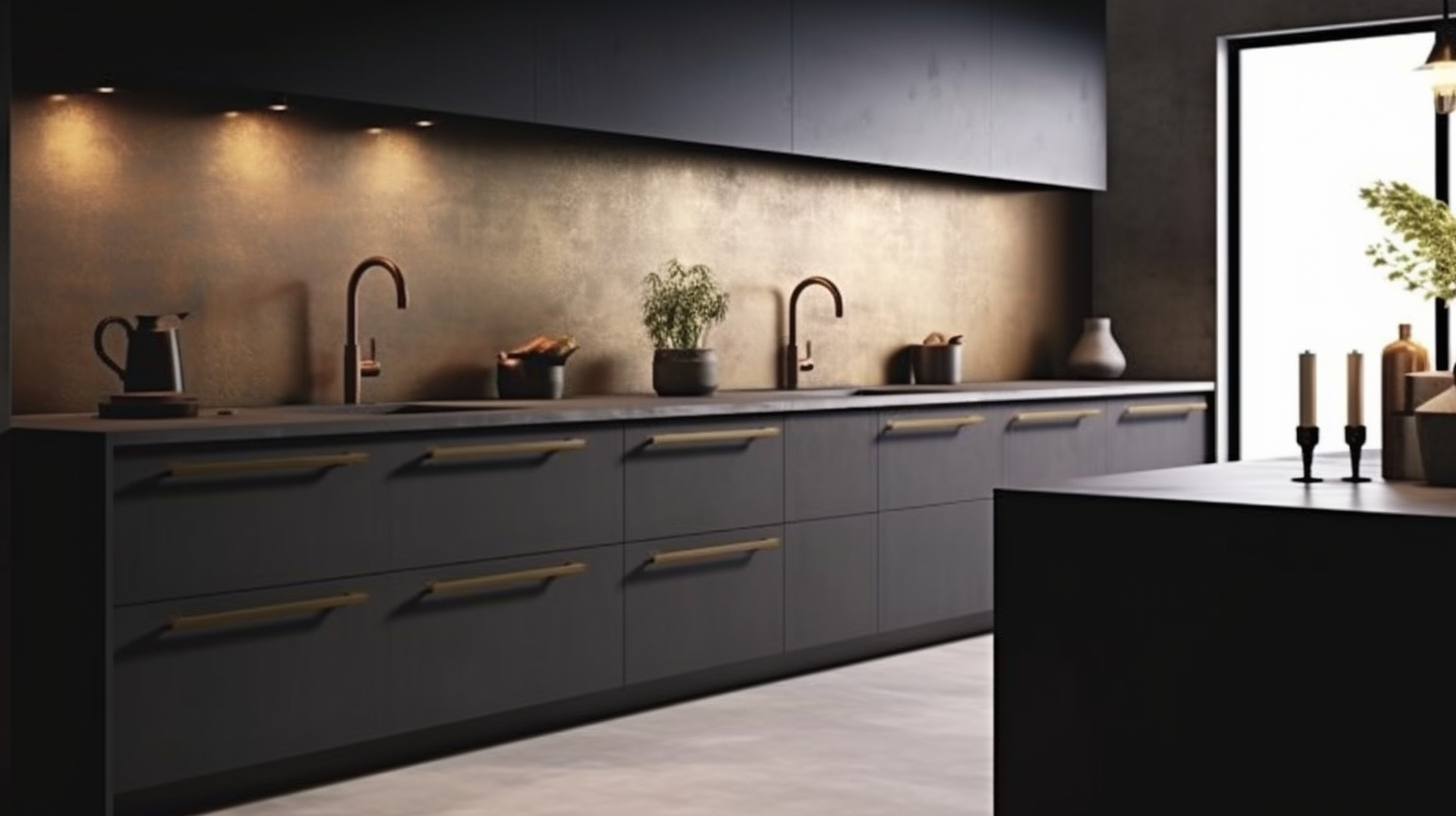 kitchen cupboard painters black contemporary finish