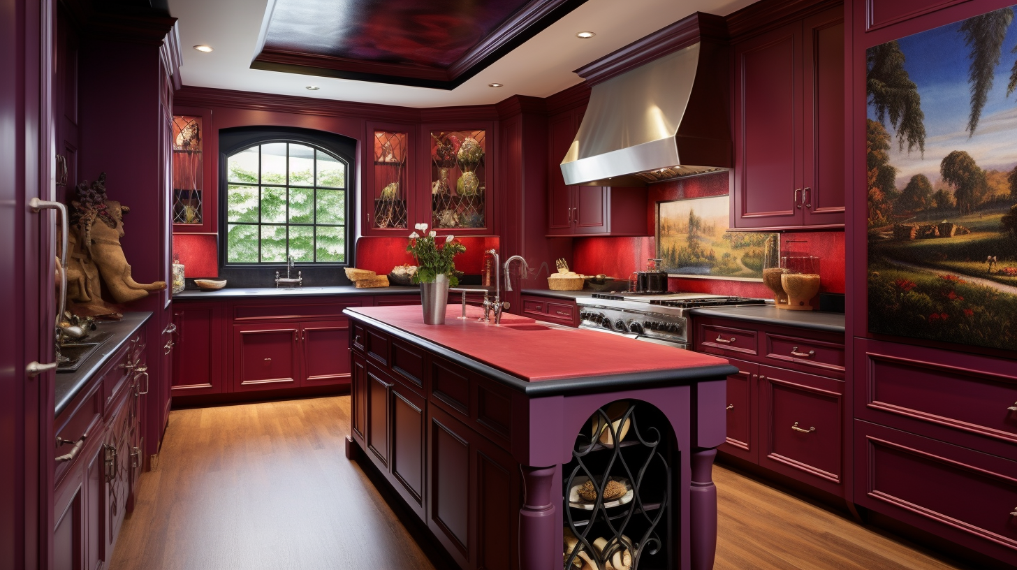 Kitchen Cupboard Painters Purple Kitchen 