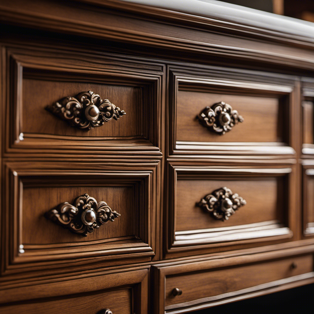 An image showcasing the intricate craftsmanship of kitchen cabinet design