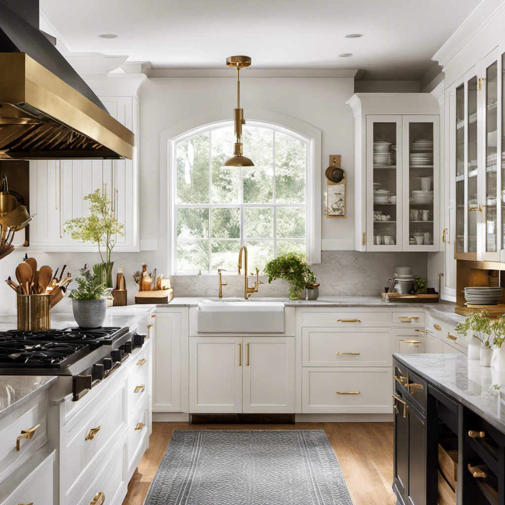  an image showcasing a well-lit, spacious kitchen with a stunning DIY remodel