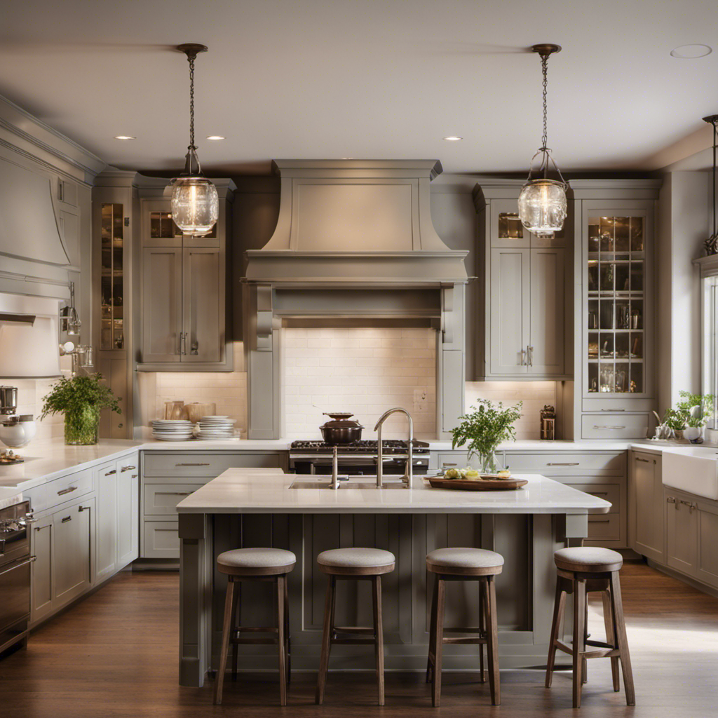 An image showcasing a kitchen boasting a harmonious blend of traditional and contemporary elements
