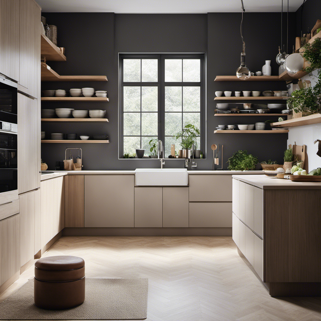 An image showcasing a Scandinavian-inspired kitchen design