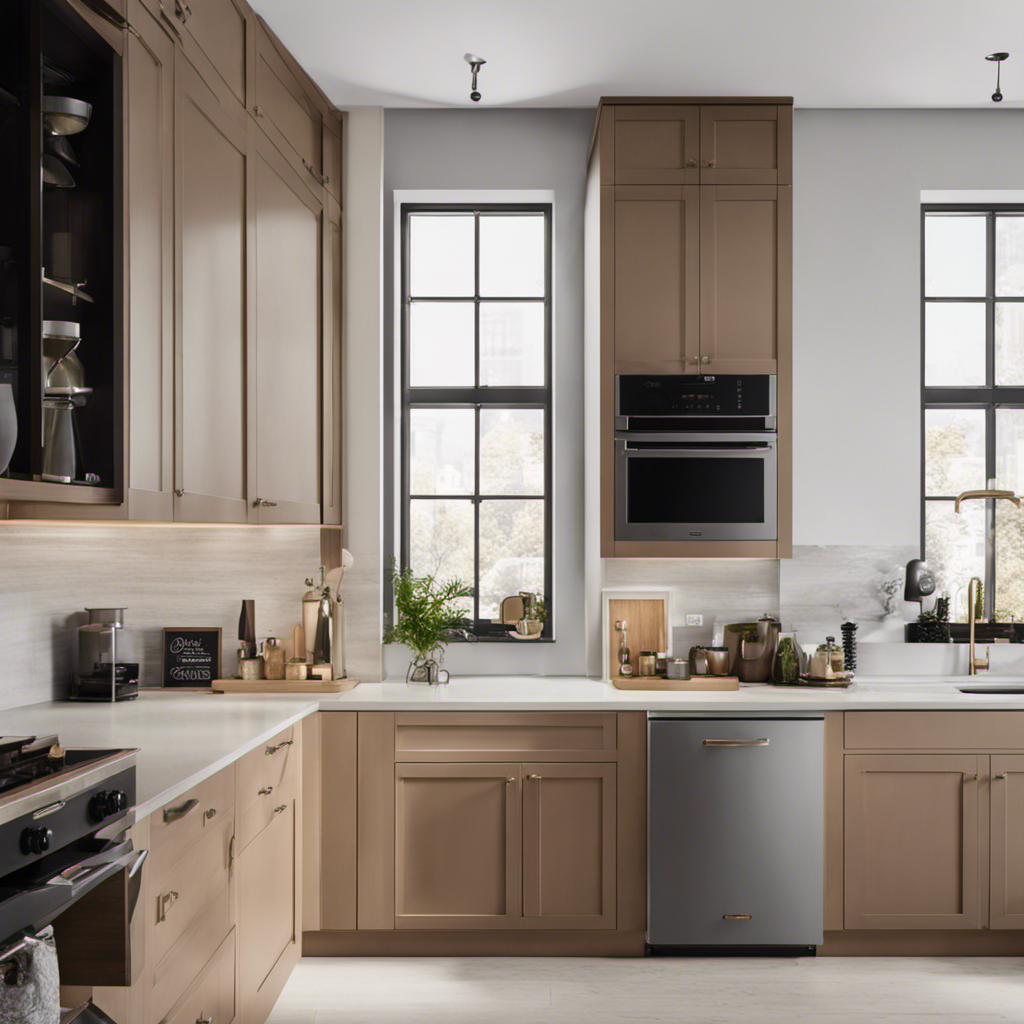 An image showcasing two kitchen cabinet designs side by side: one with a solid color, radiating a sleek and modern vibe, and the other featuring a two-tone combination, exuding a timeless and versatile charm