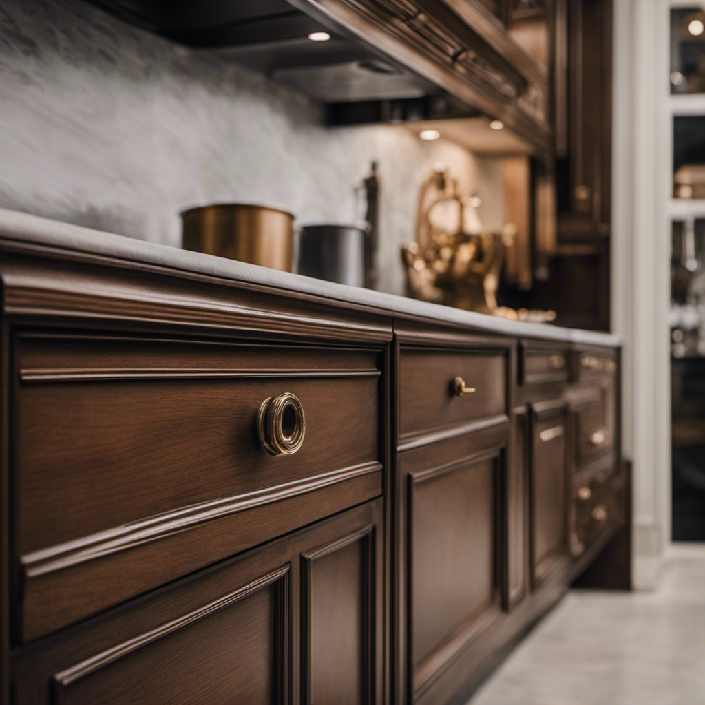 An image showcasing the skilled hands of professional cabinet refinishing specialists in the Scarborough area