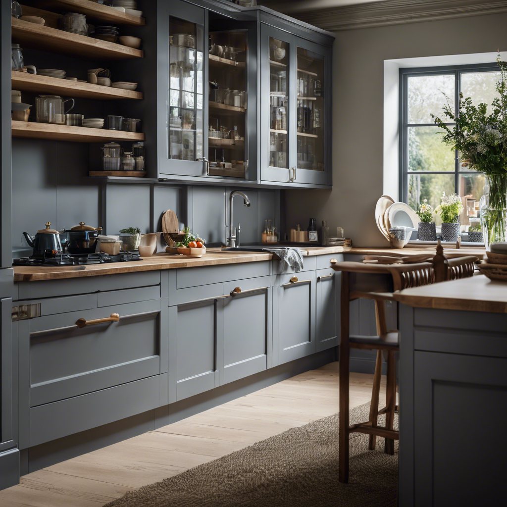 An image showcasing a kitchen with beautifully painted cabinets in Harrogate