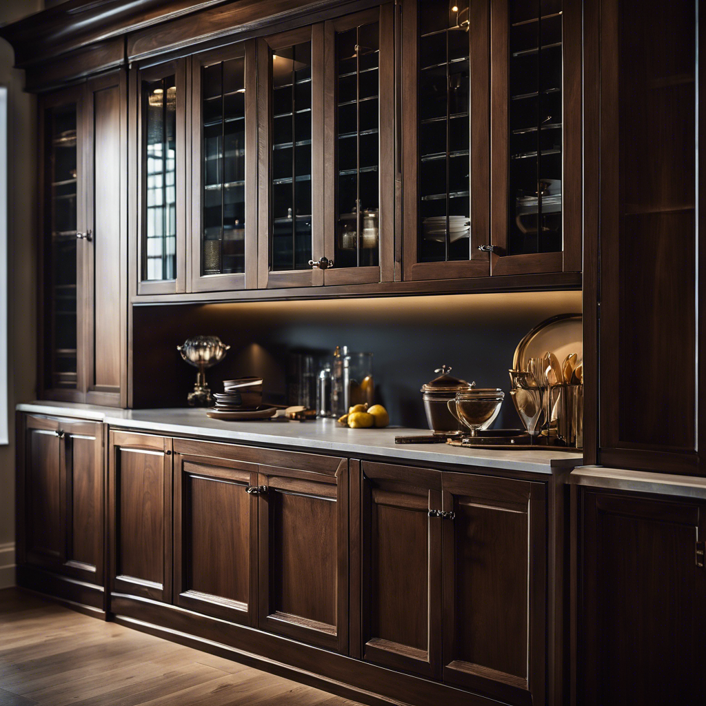 An image showcasing a beautifully crafted kitchen cabinet, revealing its construction materials