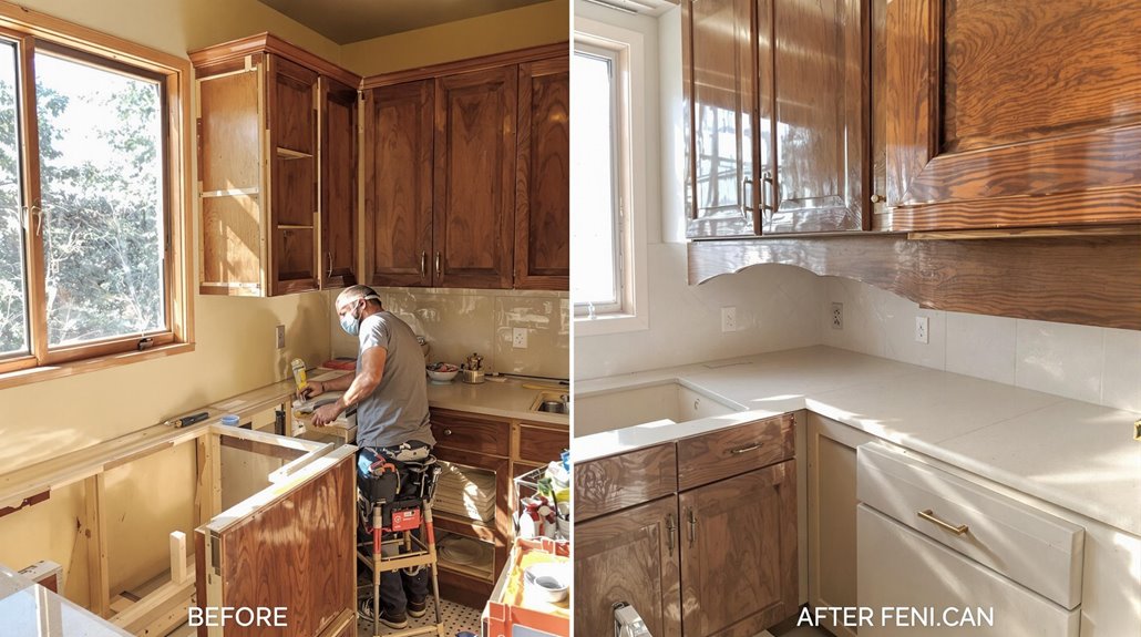 cabinet surface installation process