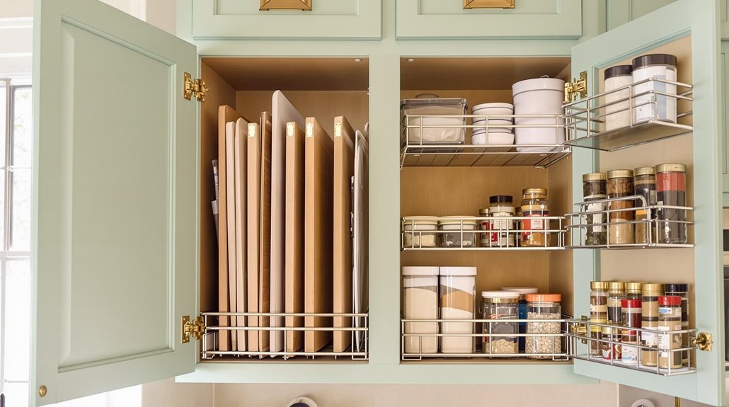 efficient hand painted kitchen cupboards