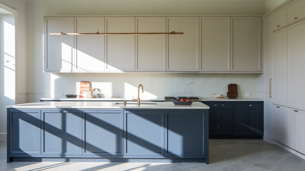 moody grey green kitchen elegance