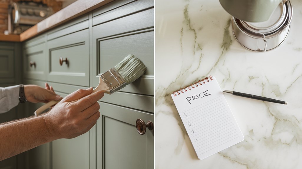 hand painting kitchen cabinetry savings