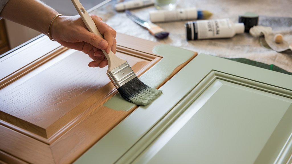 meticulous hand painted cabinetry process